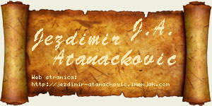 Jezdimir Atanacković vizit kartica